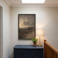 The Pacific Theatre framed print hanging in a home interior