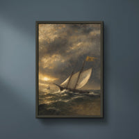 The Privateer Schooner shown on its own — third framed print in The Revolution at Sea set