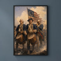 The Spirit of '76 framed print on a plain wall