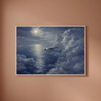 The Spirit of St. Louis framed print on a plain wall