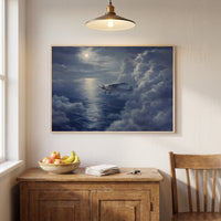 The Spirit of St. Louis framed print hanging in a home interior
