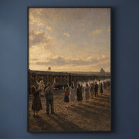 The Troop Train framed print on a plain wall