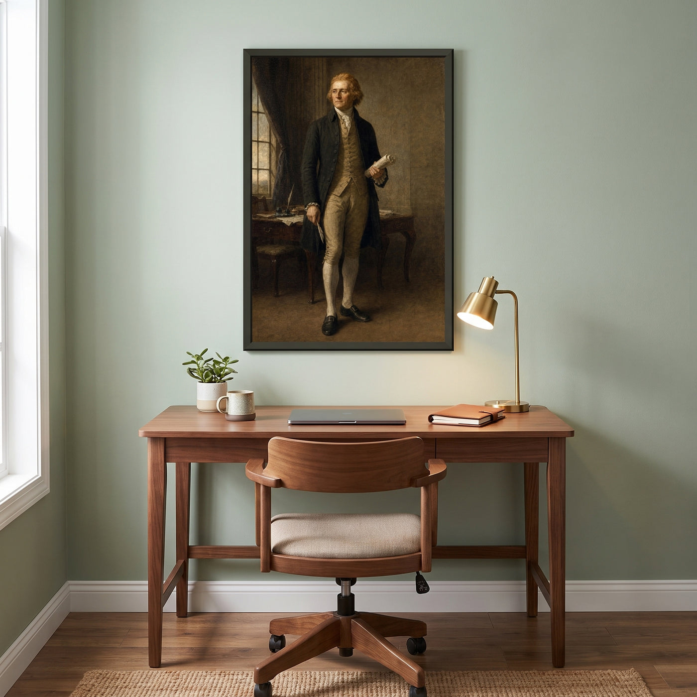 Thomas Jefferson — The Virginian framed print hanging in a home interior