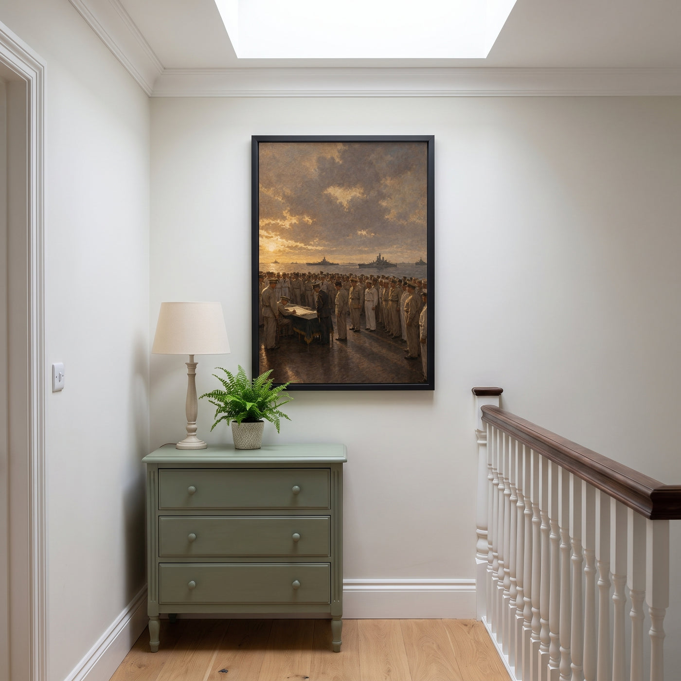 Tokyo Bay, September 1945 framed print hanging in a home interior