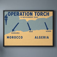 Torch — Minimalist framed print on a plain wall