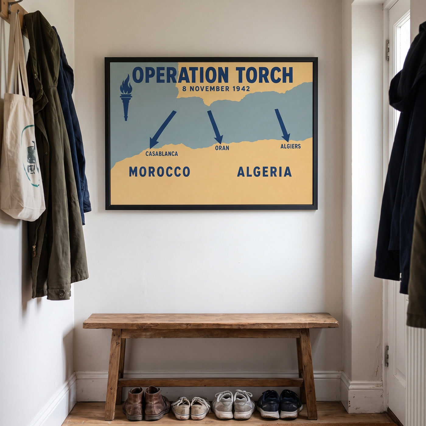 Torch — Minimalist framed print hanging in a home interior