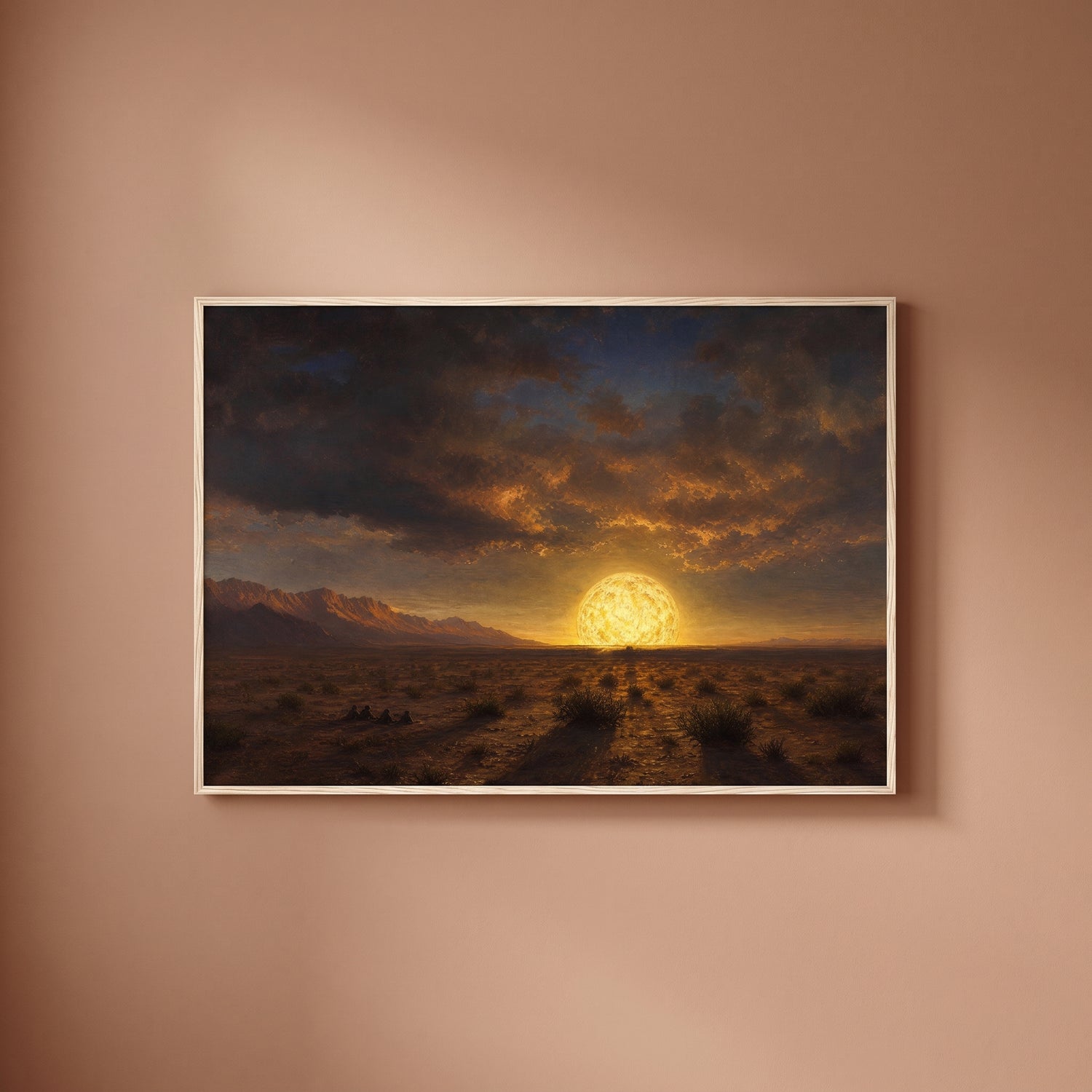 Trinity, 5:29 A.M. framed print on a plain wall