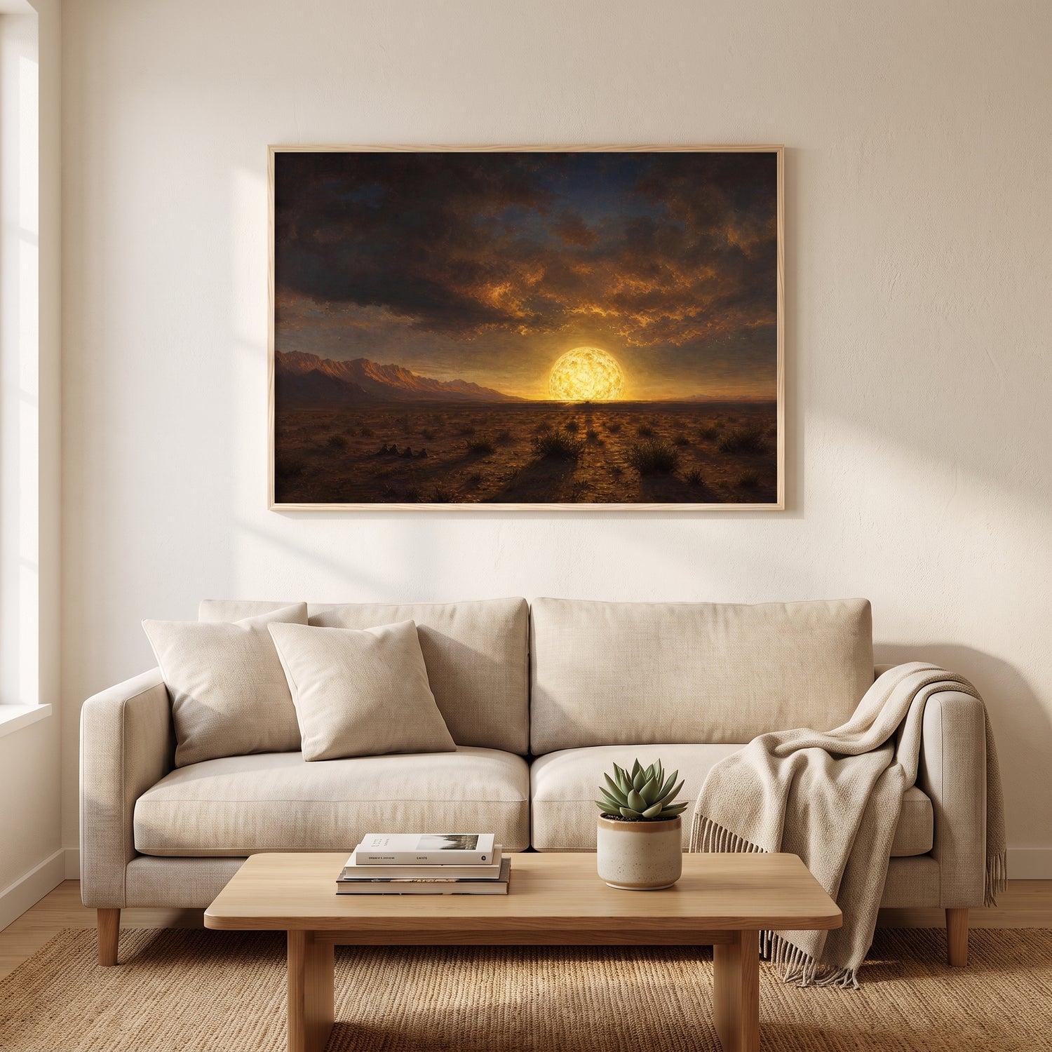 Trinity, 5:29 A.M. framed print hanging in a home interior