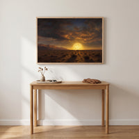 Trinity, 5:29 A.M. framed print hanging in a home interior