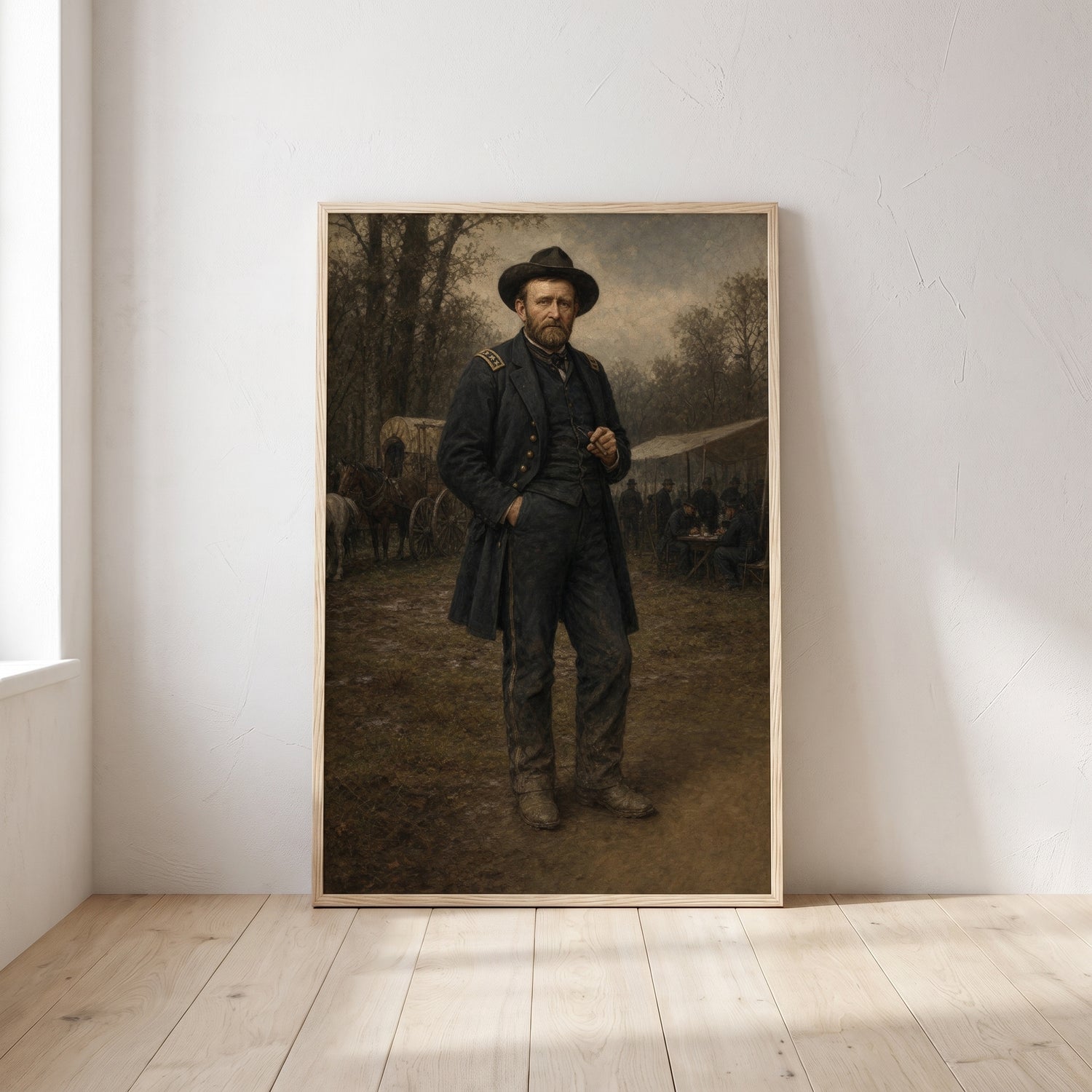 Ulysses S. Grant — The General framed print leaning against a wall