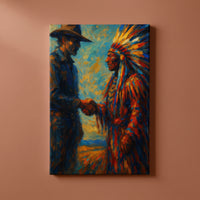 Unity gallery-wrapped canvas print on a plain wall
