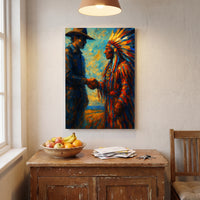 Unity canvas print hanging in a home interior