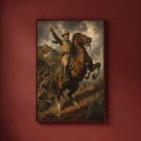 Up San Juan Hill framed print on a plain wall