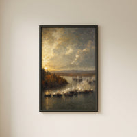 Valcour Island, 1776 framed print on a plain wall
