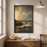 Valcour Island, 1776 framed print hanging in a home interior