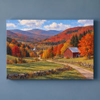 Vermont in October gallery-wrapped canvas print on a plain wall