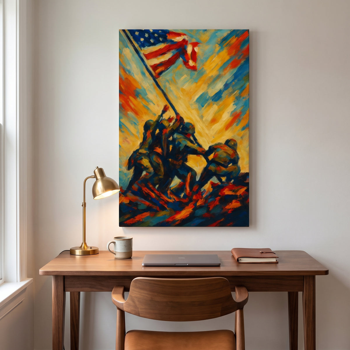 Victory canvas print hanging in a home interior