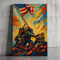 Victory canvas print leaning against a wall
