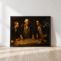 War Room framed print leaning against a wall