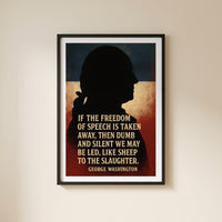 Washington - Commander for Freedom framed print on a plain wall