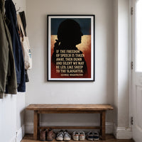 Washington - Commander for Freedom framed print hanging in a home interior