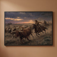 Western Horizon Drive framed print on a plain wall