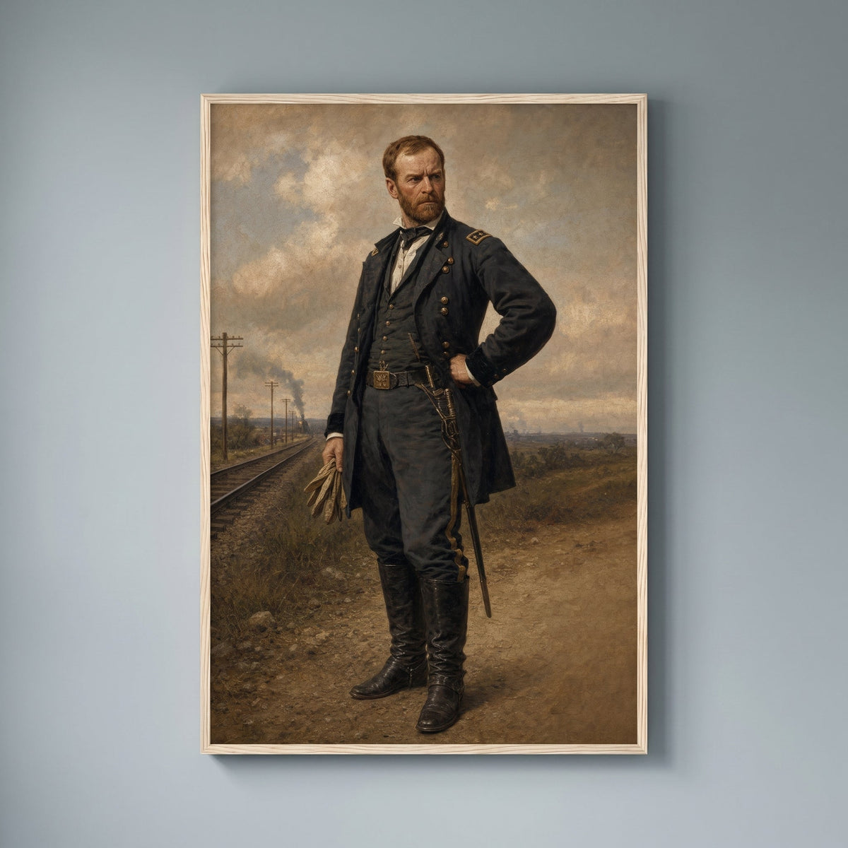 William Tecumseh Sherman shown on its own — third framed print in The Union Commanders set