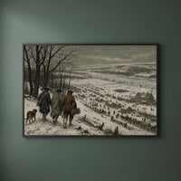 Winter at Valley Forge framed print on a plain wall