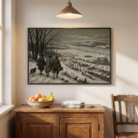 Winter at Valley Forge framed print hanging in a home interior