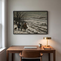 Winter at Valley Forge framed print hanging in a home interior