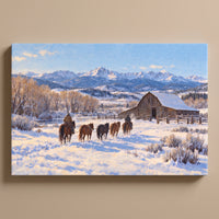 Winter Range, Colorado gallery-wrapped canvas print on a plain wall