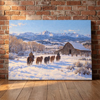 Winter Range, Colorado canvas print leaning against a wall