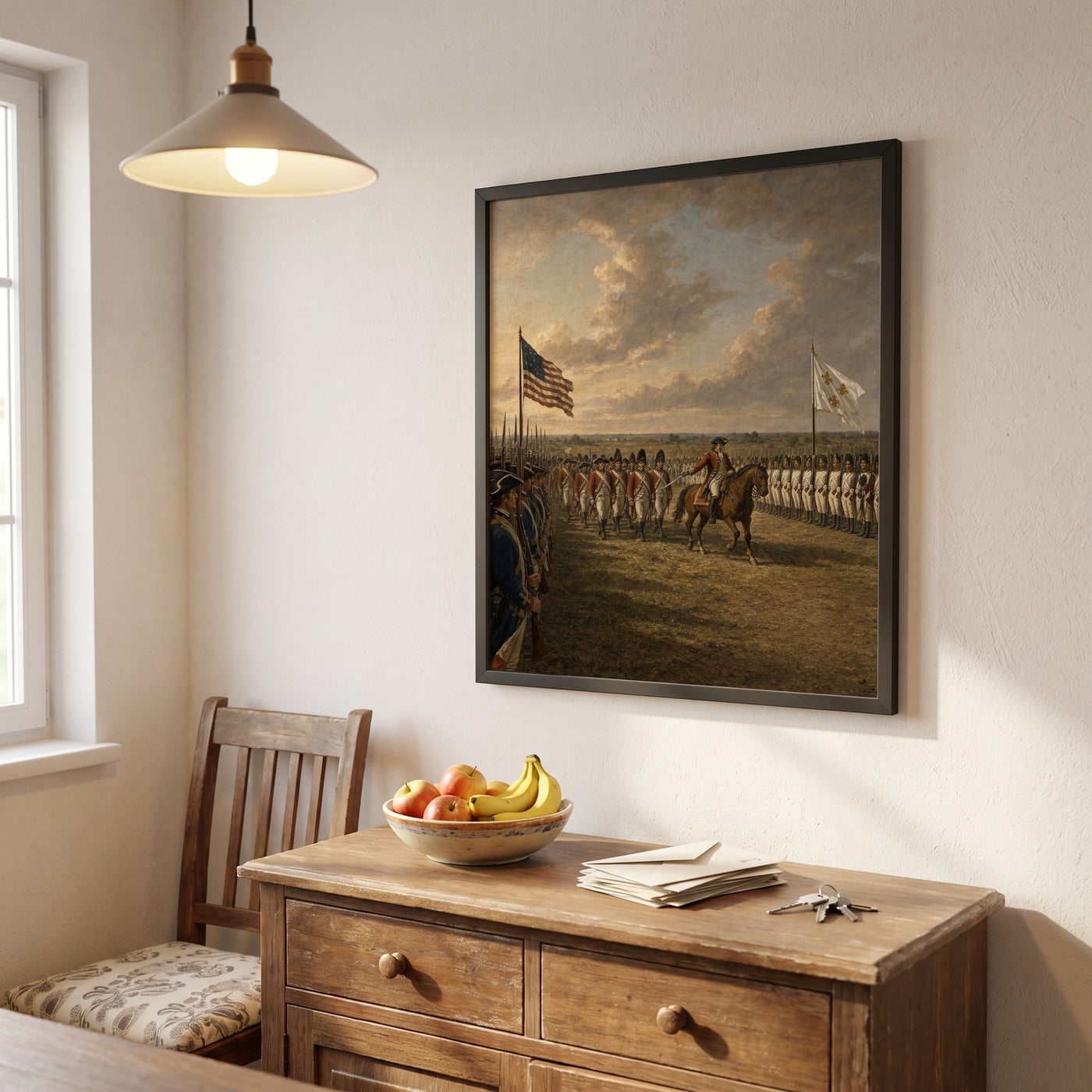 Yorktown, 1781 framed print hanging in a home interior