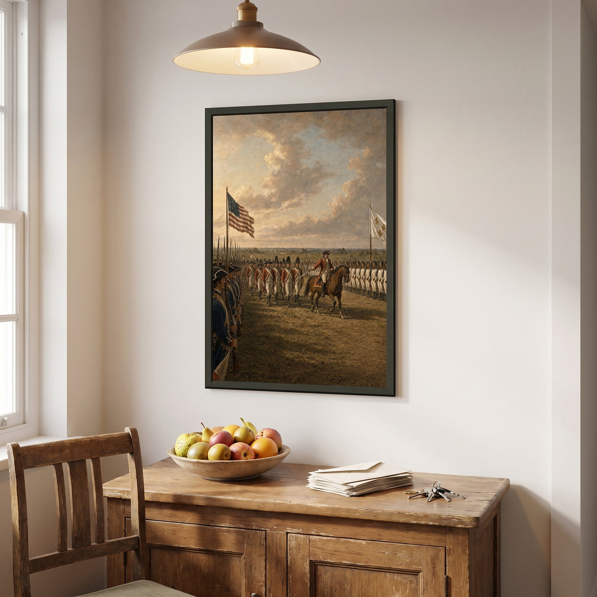 Yorktown, 1781 framed print hanging in a home interior