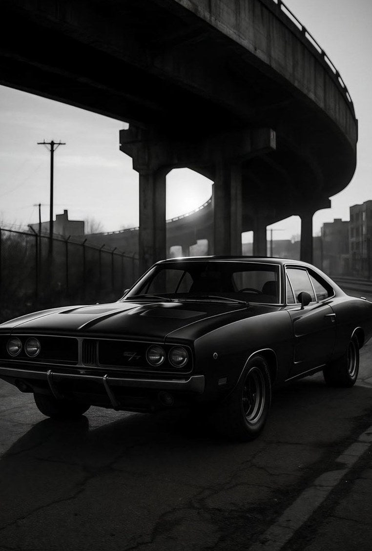 1970 Dodge Charger — detail of the artwork