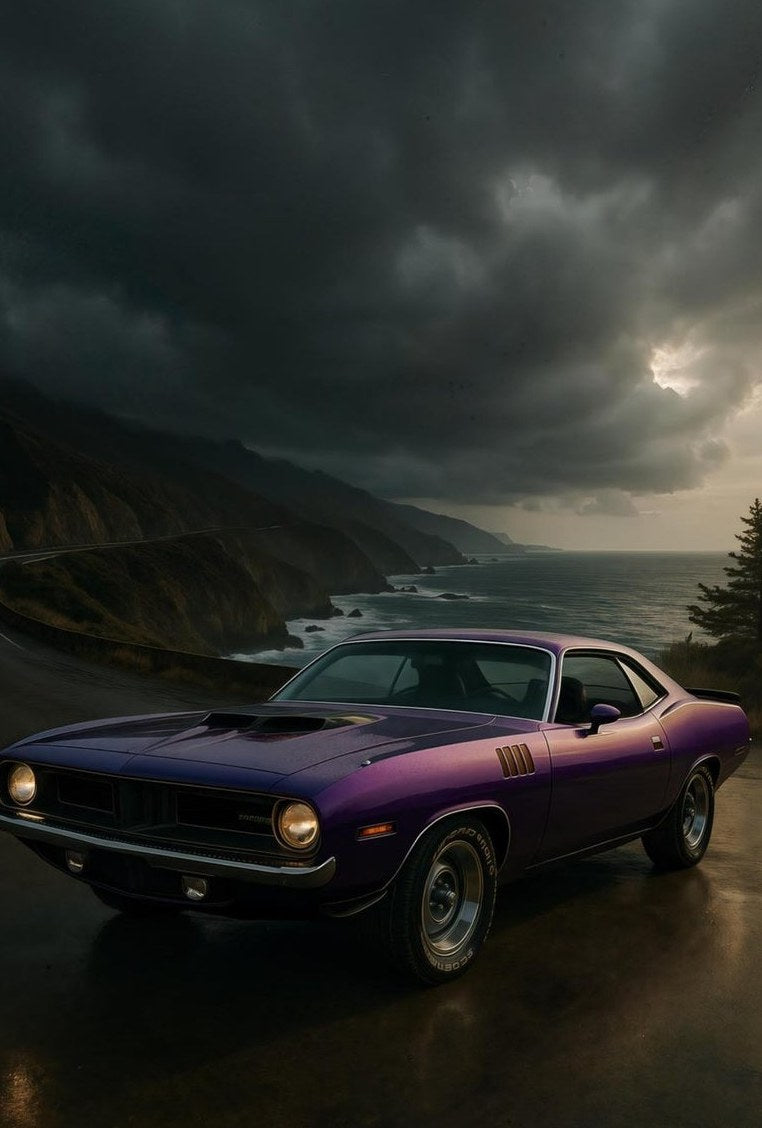 1971 Plymouth Cuda — detail of the artwork