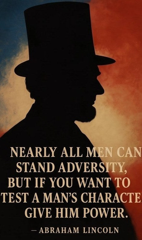 Abraham Lincoln - A Man's Character — detail of the artwork
