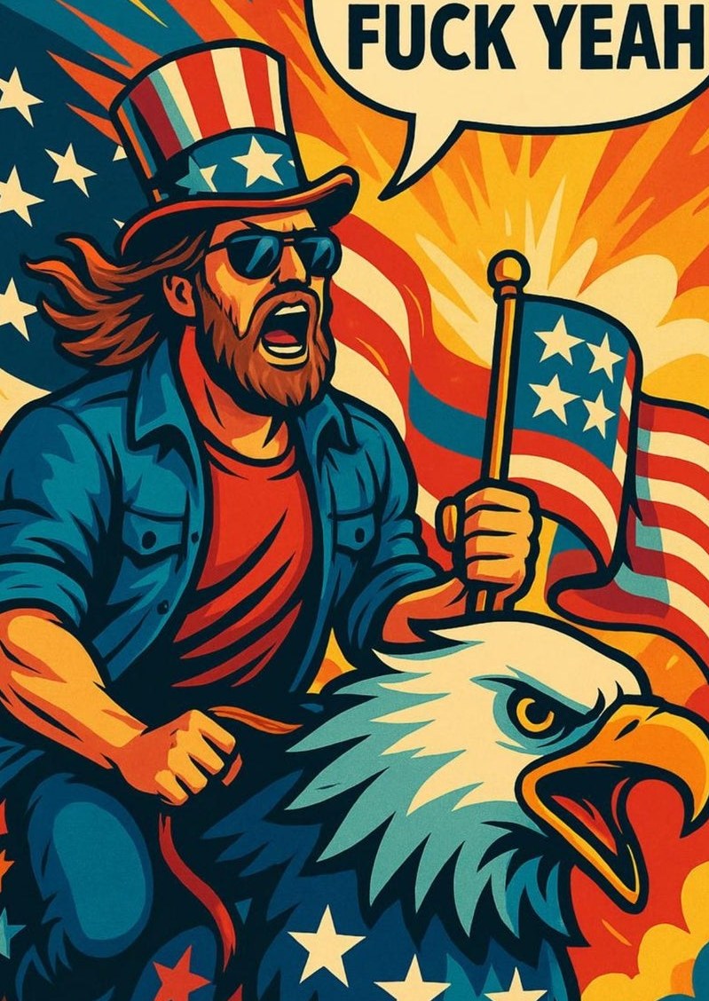 AMERICA F YEAH — detail of the artwork