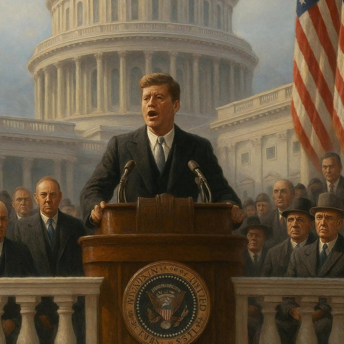 Ask not what your country can do for you — detail of the artwork