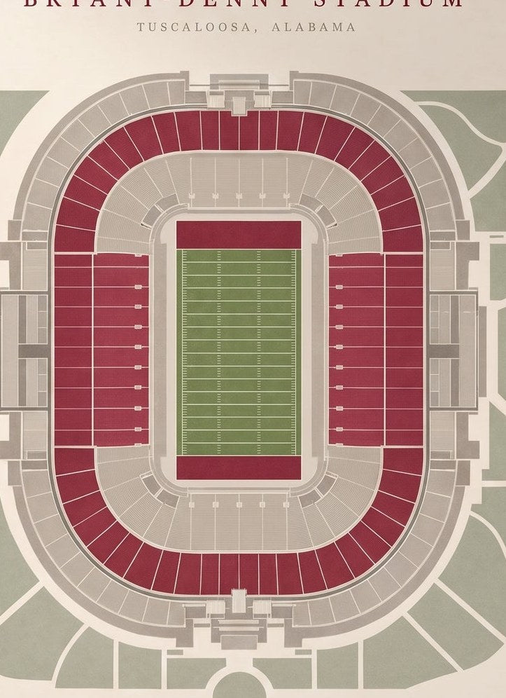 Bryant-Denny Stadium — detail of the artwork