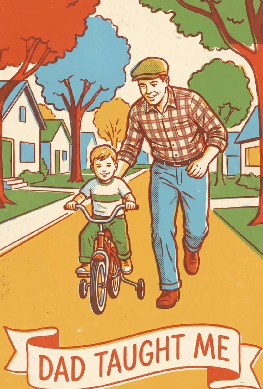 Dad Taught Me — detail of the artwork
