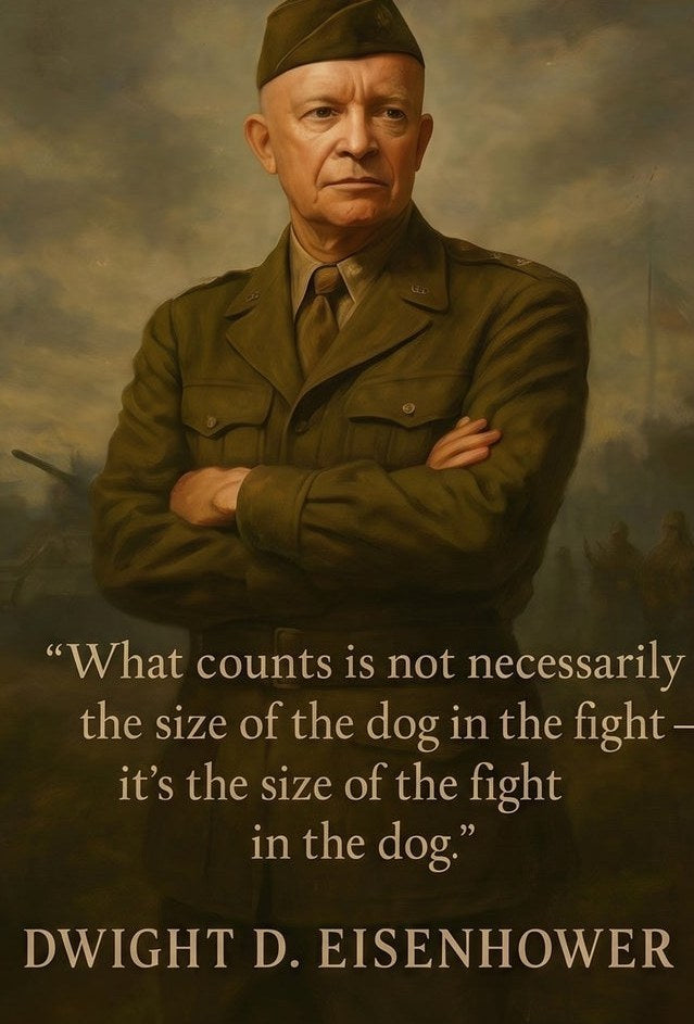 Dwight D. Eisenhower - The Dog in the Fight — detail of the artwork