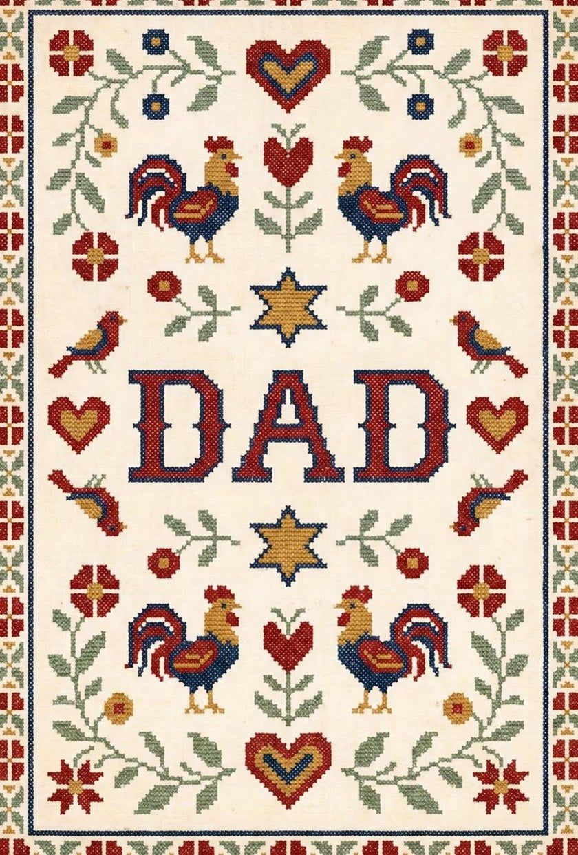 Farmhouse Dad — detail of the artwork