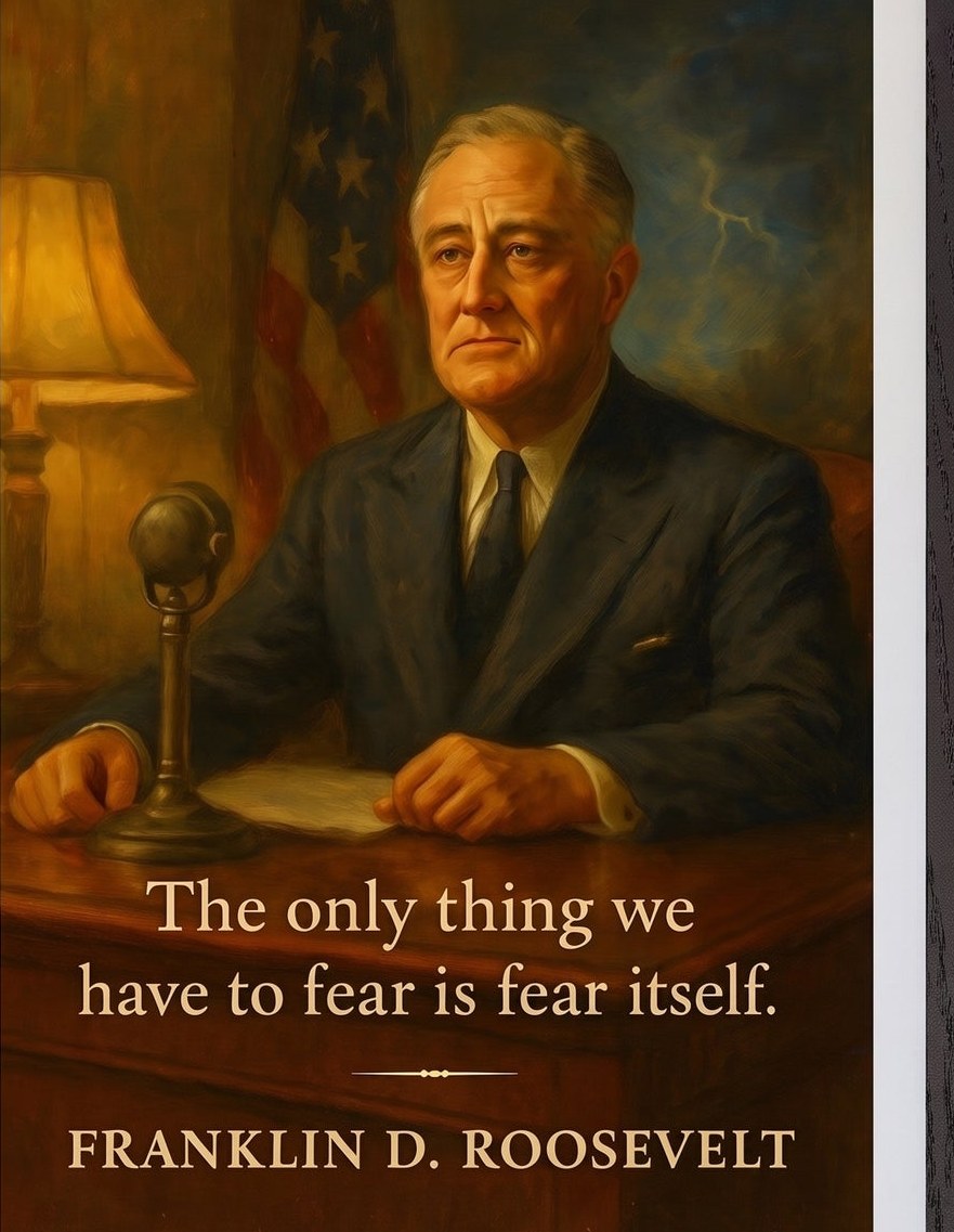 Franklin D. Roosevelt - Only Thing we Have to Fear — detail of the artwork