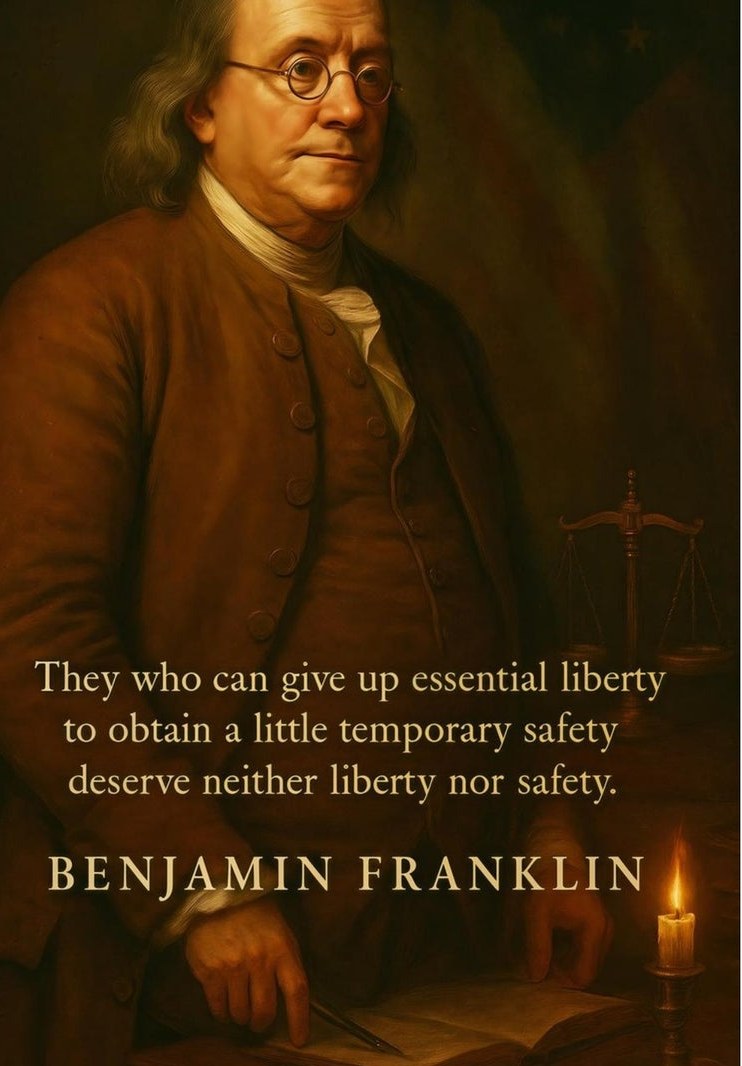 Franklin: Father of Invention, Voice of Liberty — detail of the artwork