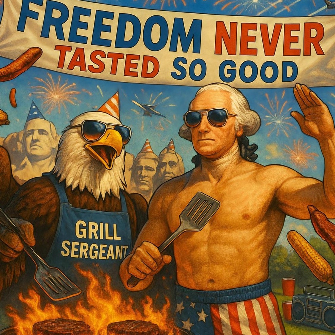 Freedom Burgers — detail of the artwork