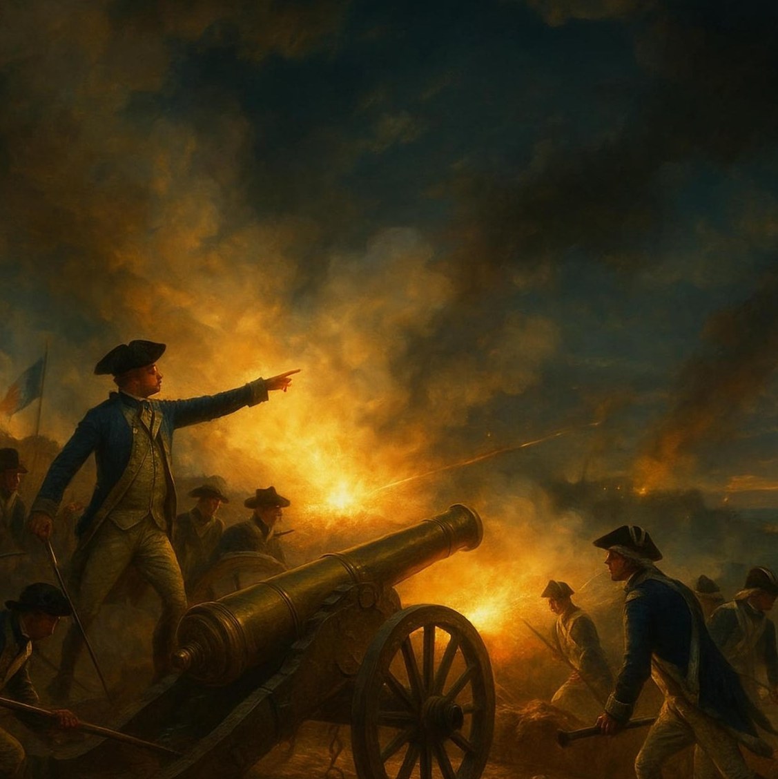 French-American Union at Yorktown — detail of the artwork