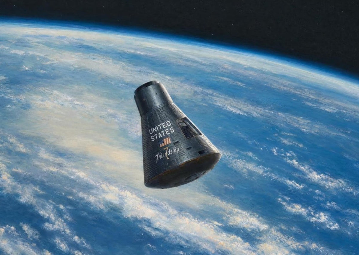 Friendship 7 — First American in Orbit — detail of the artwork