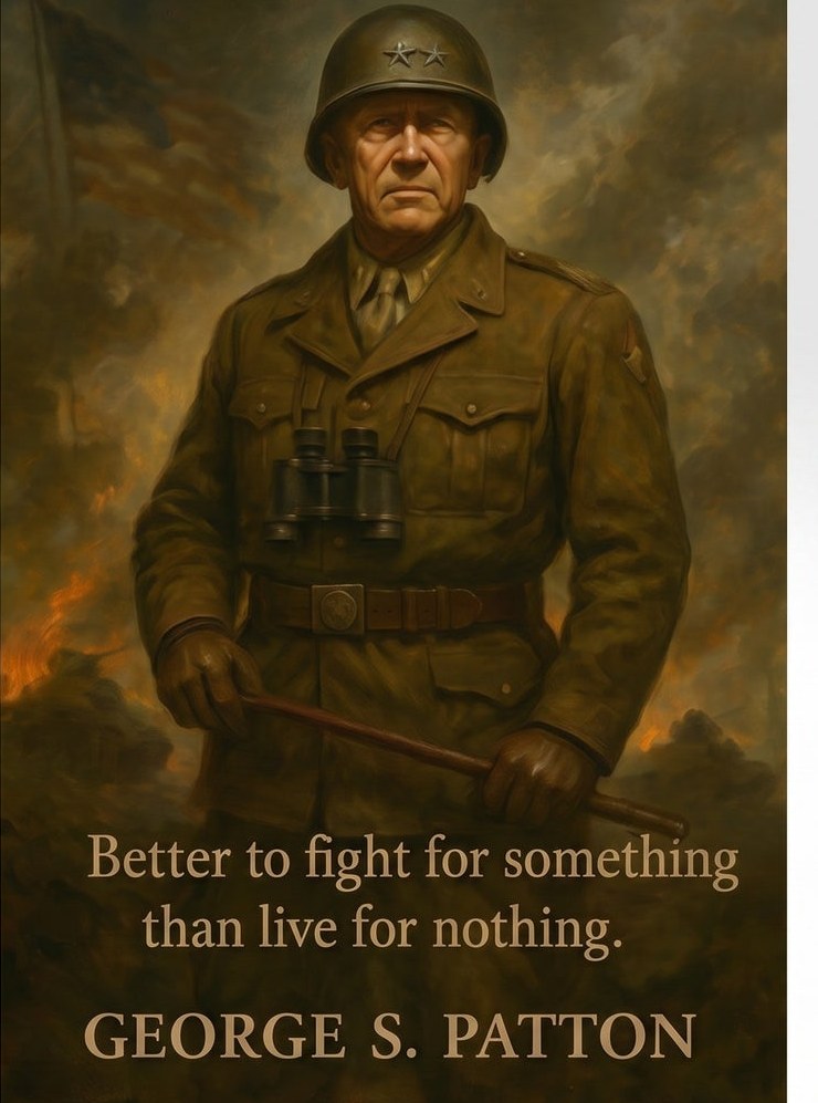 George S. Patton - Born to Lead — detail of the artwork