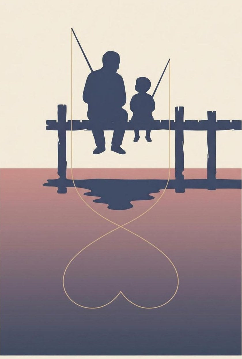 Grandpa's Catch — detail of the artwork